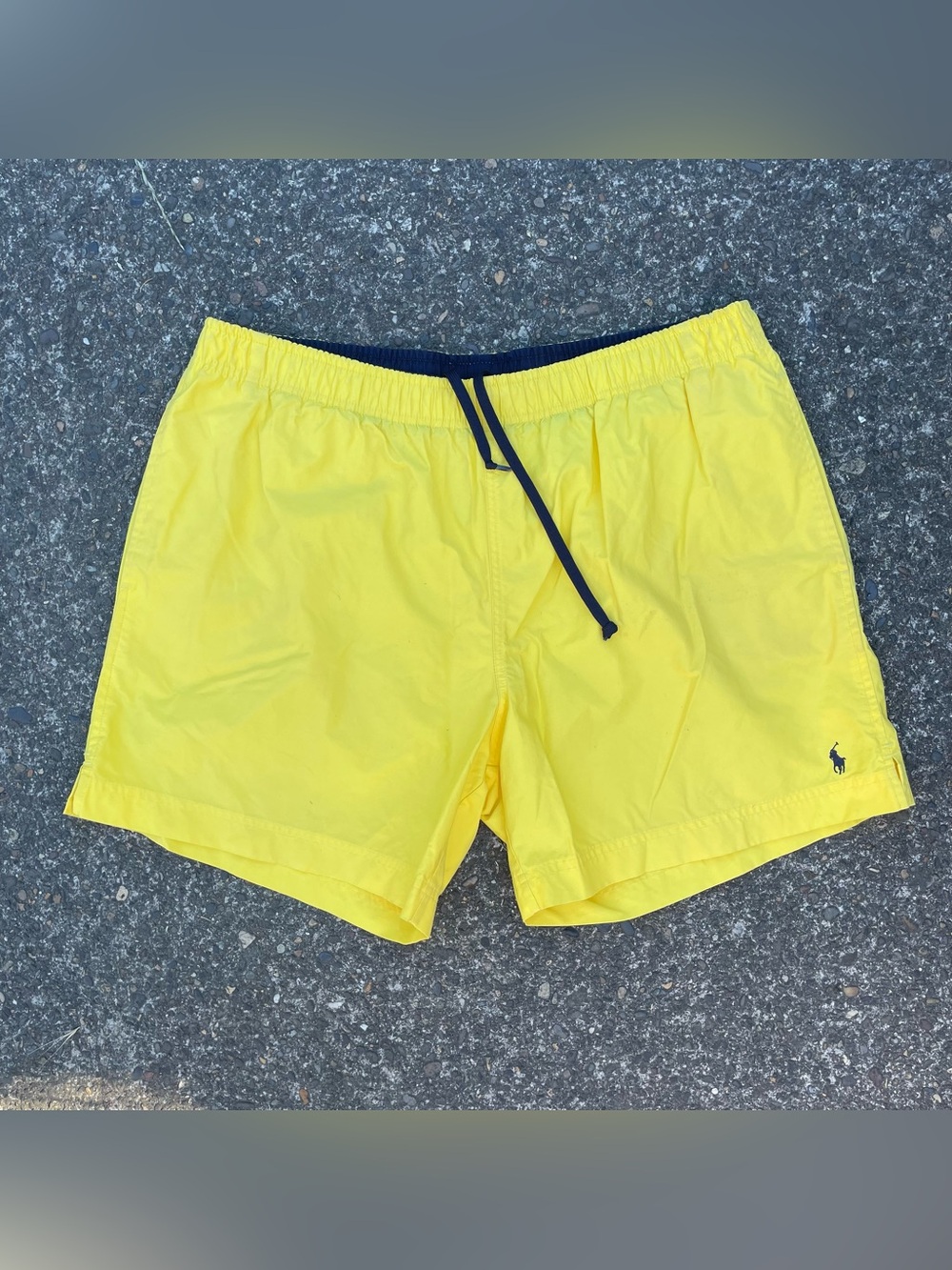 vintage 90s Polo Sport yellow swim trunks size large